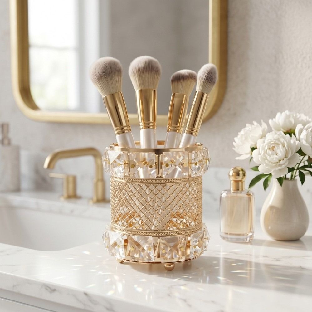 Altın Makyaj Fırçası Tutucu Dü - Luxury Skincare And Makeup Brands incelemesi ve fiyatı